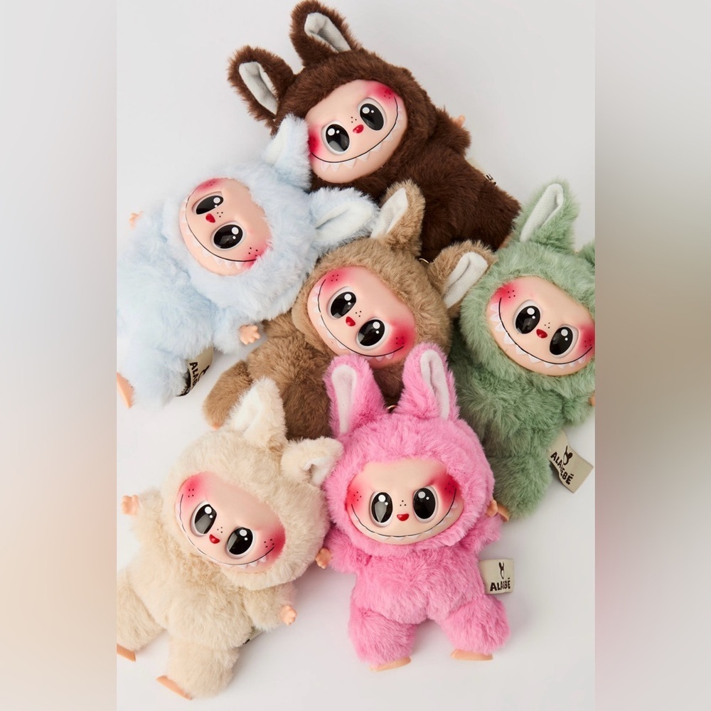 Labubu Inspired Faux Fur Keychain Set – Multiple Colours - Picture 2 of 16